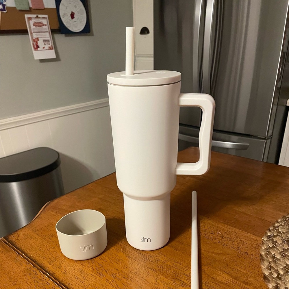 Simple Modern Tumbler with Straw 40 oz. Almond Birch